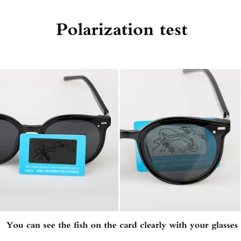 Retro rotund ochelari pentru vedere ochelari de soare femei bărbați de lux de polarizare lentile de ochelari de epocă de conducere și umbrelă de soare.