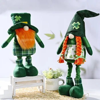 2 Bucati Irlandez Gnomi St. Patrick ' s Day, Cadouri de Spiriduș Nordic, suedez Nisse Primăvară Manual Scandinave Třmte Elf