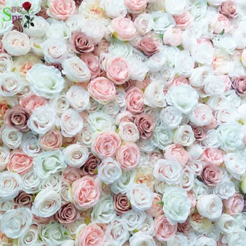 SPR Artificiale floare trandafir bujor perete nunta fondul evenimente de partid aranjamente florale artificiale tabelul runner