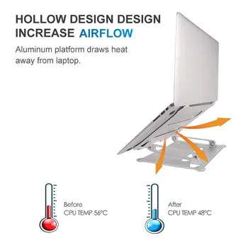 Noul Multifunctional Portabil Pliabil Disipare A Căldurii Din Aliaj De Aluminiu Notebook Ridicare Suport Reglabil La Orice Unghi