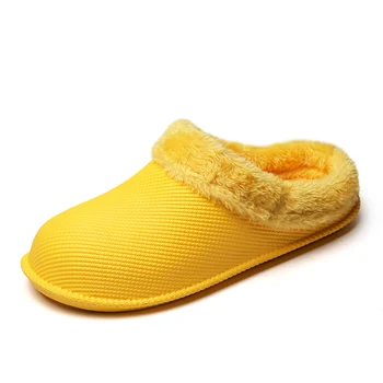De iarnă acasă bumbac pâine papuci de pluș îngroșat cald cuplu papuci sandale femme eté 2023 luxe trafza femei