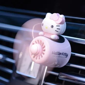 Kawaii Hello Kitty Odorizant De Mașină De Aerisire Parfum Difuzor De Rotație A Elicei De Desene Animate Anime Kt De Cat Ornament Auto Decor Accesoriu