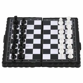Buzunar Șah - Călătorie Pliere Magnetism Buzunar Din Plastic De Șah Mini Clasic De Pliere Tabla De Sah Complete Shatranj 32 De Piese