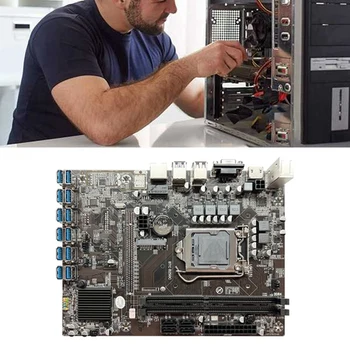 B250C BTC Mining Placa de baza 12GPU PCIE Pentru USB3.0 LGA1151 DDR4 8GB 2133 mhz RAM+4PIN Pentru Cablu SATA+Cablu de Switch ETH Miner