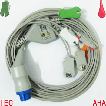 Compatibil cu Datex-Ohmeda Pacient ECG/EKG Monitoriza 5 duce prin Cablu și Leadwire