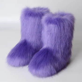 Noile Cizme de Iarna pentru Femei Caldă Pantofi pentru Femei Cizme de Moda pentru Femei Casual, Cizme de Blană Cizme de Zăpadă