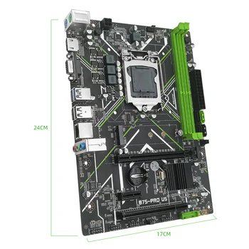 MAȘINIST B75 Placa de baza LGA 1155 Set Kit cu Inte G2130 Procesor 8G(2*4) DDR3 Memorie Desktop USB2.0,USB3.0 ATX B75-PRO NOI