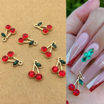 10buc roșii cherry strasuri de unghii farmec unghiile accesorios decor cristale modele kawaii accesorii DIY Unghii Bijuterii